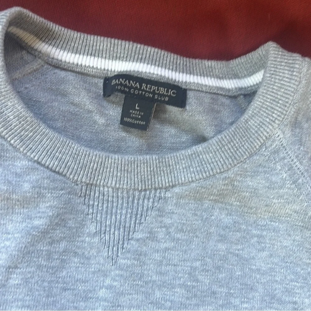 Banana Republic Light Gray Crewneck Sweater